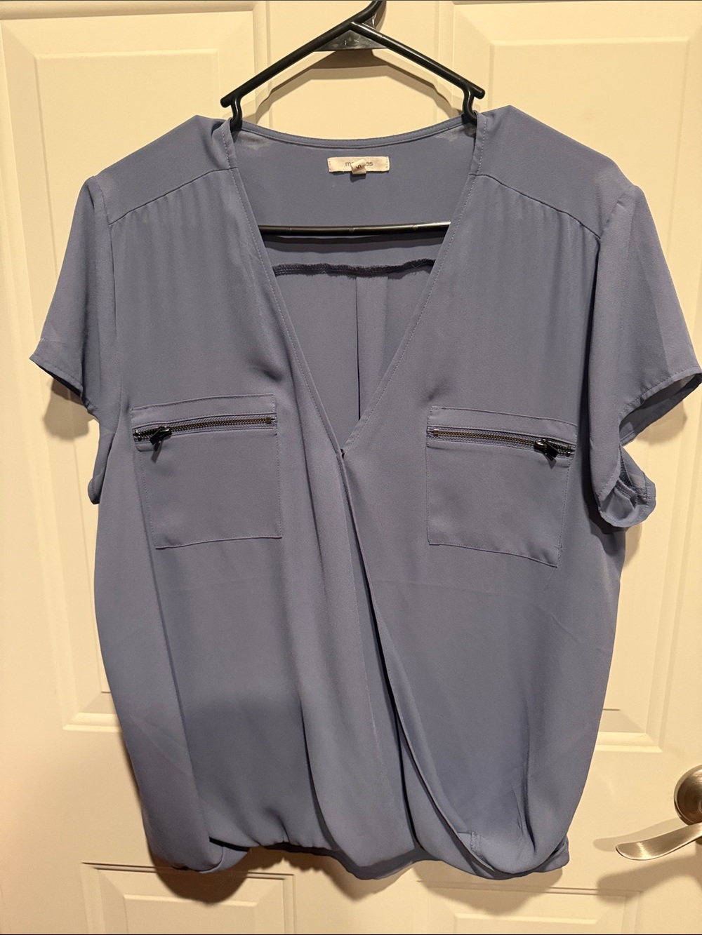 Maurice’s Light Blue Short-Sleeve Blouse